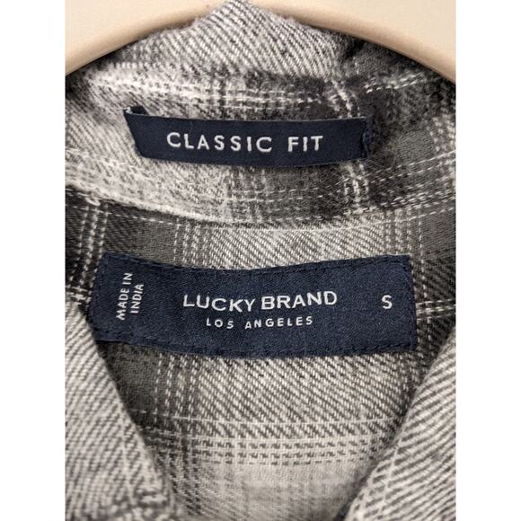 Lucky Brand Flannel Shirt S Black Plaid 7MS4000‎ Humboldt Woven Western Classic - Picture 4 of 11